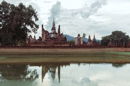 Sukhothai Historical Park, Sukhothai, Old Town, historic, civilization, history, tourism, Thailand, UNESCO.の写真素材