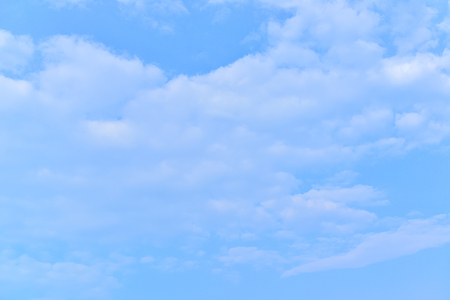 Blue sky background with clouds, Sky nature landscapeの写真素材