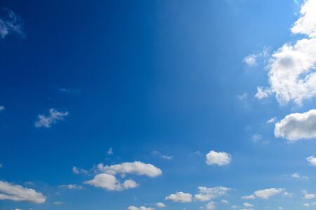 Blue sky background with partly cloudyの写真素材