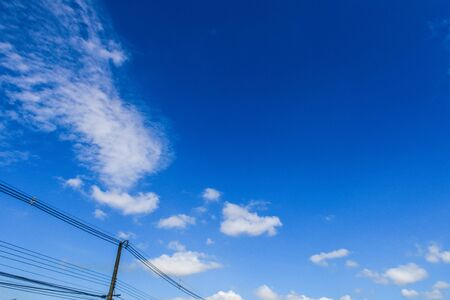 Cloudy with blue sky backgroundの写真素材