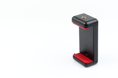 Universal Smartphone Clamp. Cell phone holders. Mobile phone Clamp. isolated on white background.の写真素材