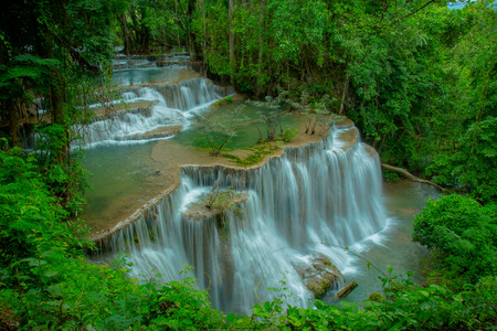 Huay mea khamin waterfallの写真素材