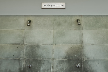 Outdoor shower at swimming pool.の写真素材