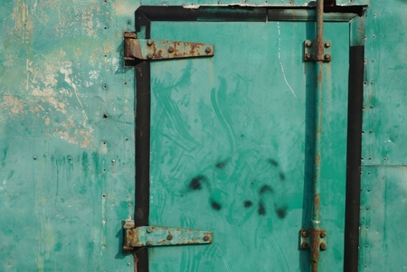 Green doorの写真素材