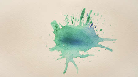 Various colorful watercolors isolated on white backgroundの写真素材