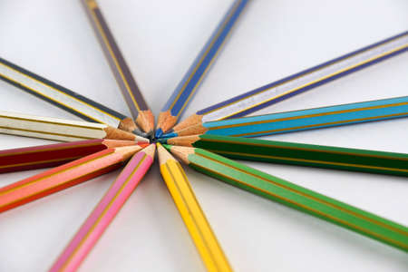 many color pencilの写真素材