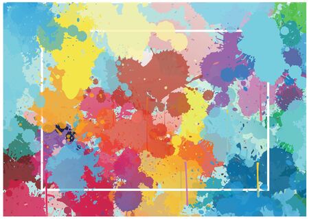 Abstract ink colourful background. Vector illustration. water color