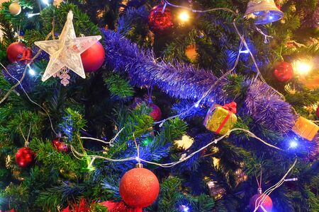 Christmas tree backgroundの写真素材