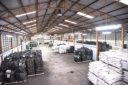 Warehouse inventory in defocus blur background style.の写真素材