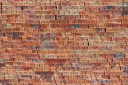 Hollow brick  on construction siteの写真素材