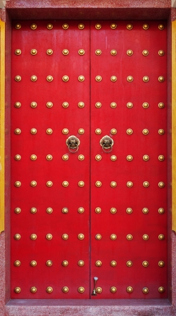 Red chines doorの写真素材