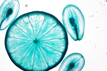 Lemon and grape juiceの写真素材