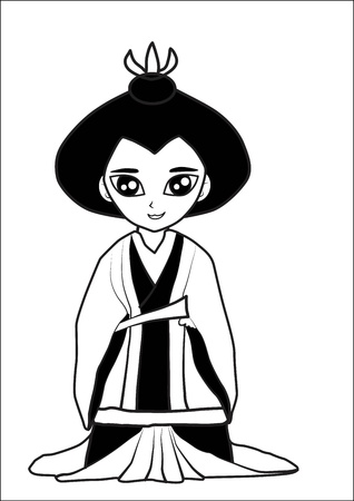 Women cartoon illustrator のイラスト素材