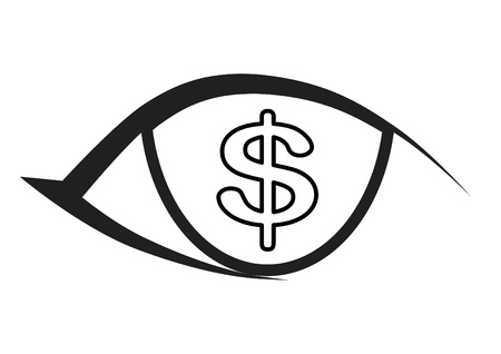Eye and moneyのイラスト素材