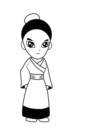 Woman cartoon のイラスト素材