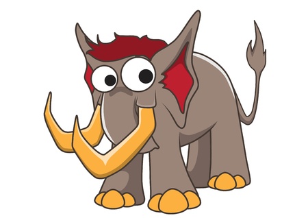 Mammoth vector cartoon のイラスト素材