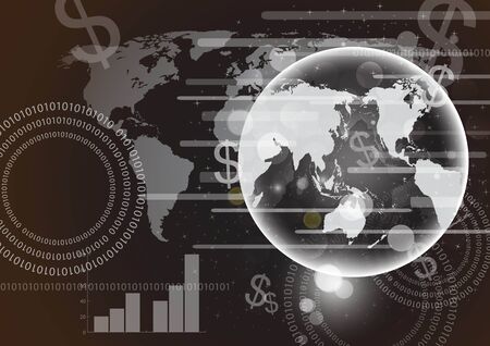 Abstract globe vector and technology background  eps10 のイラスト素材