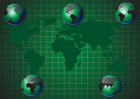 Globe and map background のイラスト素材