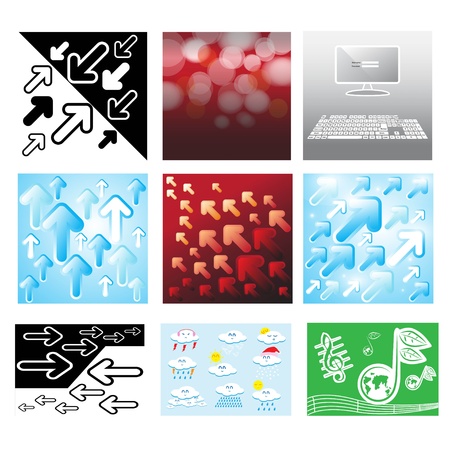 Collection of backgroundのイラスト素材