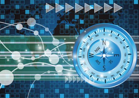 Abstract compass vector and technology background  のイラスト素材
