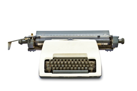 Typewriter on a white backgroundの写真素材