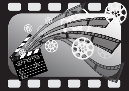 Abstract monochromatic film and concept backgroundのイラスト素材