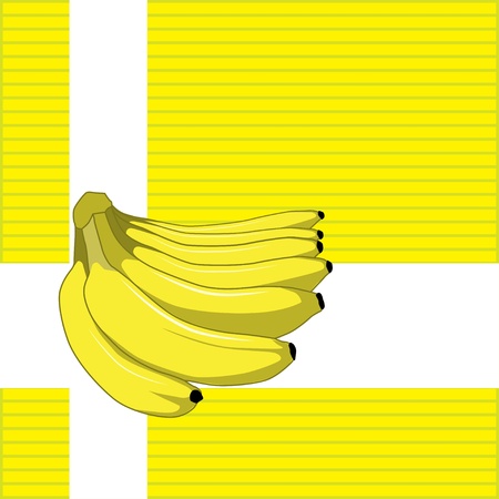 Banana background paint by illustrator のイラスト素材