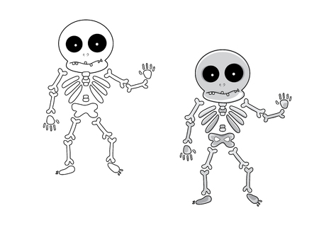 Cartoon skeleton for Halloween のイラスト素材
