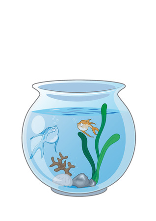 Fish in the aquarium. vector illustrationのイラスト素材