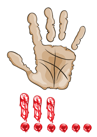 Hand stop signal. vector illustrationのイラスト素材