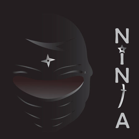 Illustration of ninja cartoon vector  のイラスト素材