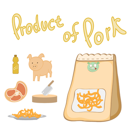Product of pork for Cookingのイラスト素材