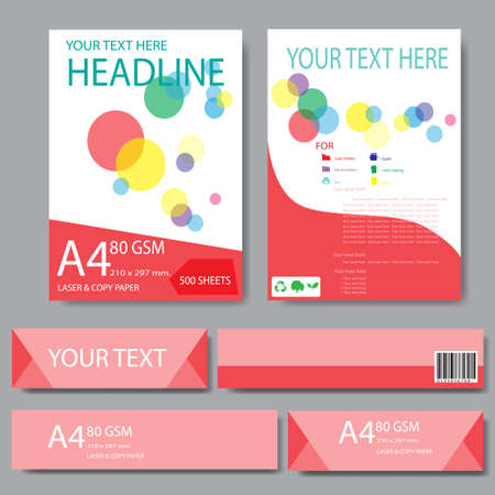 Abstract Geometric Vector template. Design template in A4 sizeのイラスト素材