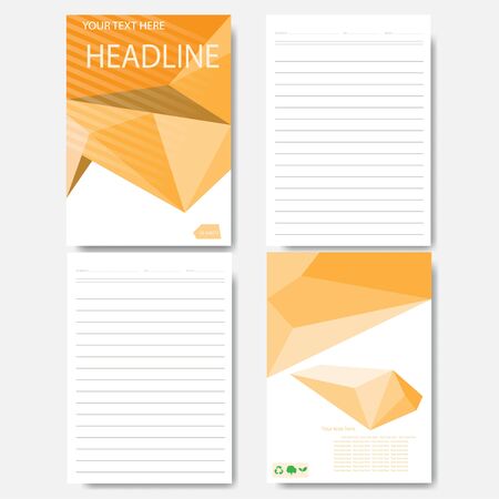 Abstract Geometric Vector template. Design template in A4 sizeのイラスト素材