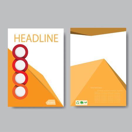 Abstract Geometric Vector template. Design template in A4 sizeのイラスト素材