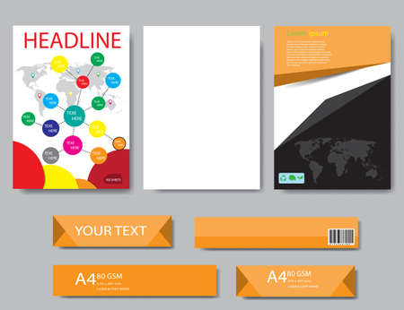 Design cover paper report. Abstract geometric vector template. Design templateのイラスト素材