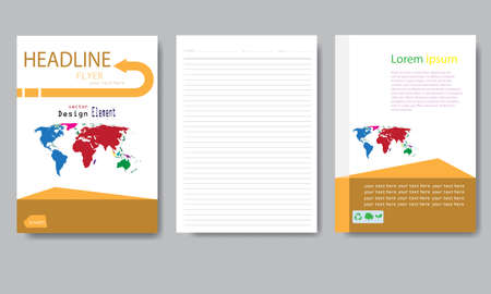 Design cover paper report. Abstract geometric vector template. Design templateのイラスト素材