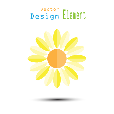 Sunflower cartoon vector illustration on white backgroundのイラスト素材