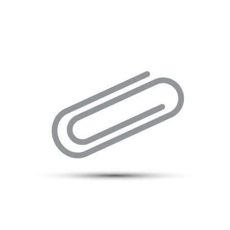Paper clip on white background. illustrationのイラスト素材