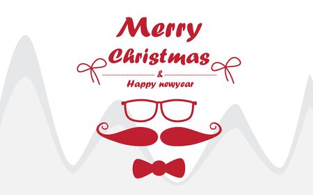 vector illustration of merry christmas and happy new year.のイラスト素材