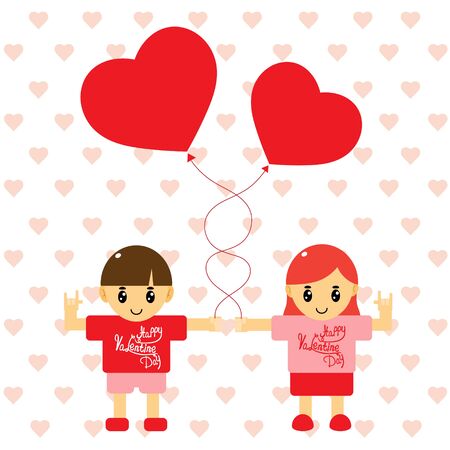 Happy valentine day. Vector illustration of valentine dayのイラスト素材