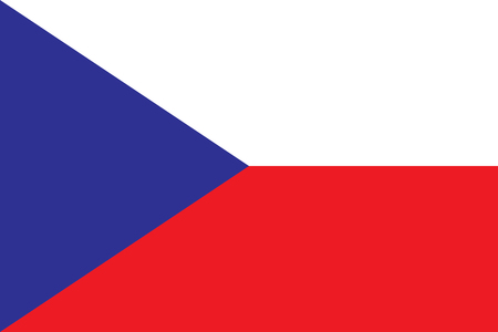Czech-republic Flag vector illustration. Czech-republic Flag. National Flag of Czech-republic.のイラスト素材
