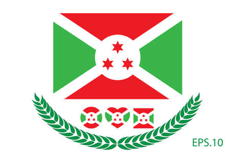 Official vector flag of Burundi. Eps.10のイラスト素材