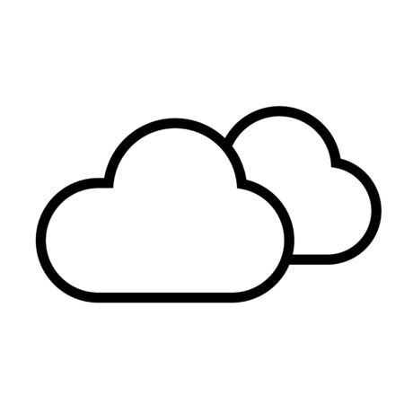 Clouds on white background. Vector illustration   のイラスト素材