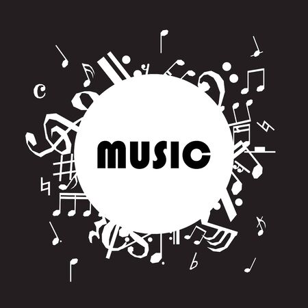 Vector illustration of music background. Vector design for music festivalのイラスト素材