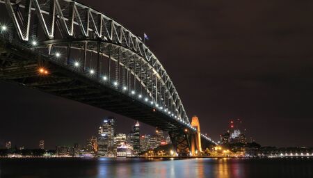Sydney Harbour Bridge with nightlifeの写真素材