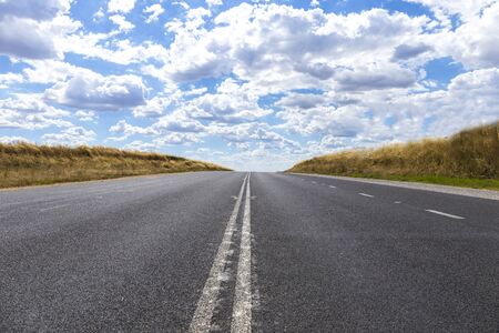 road and blue sky