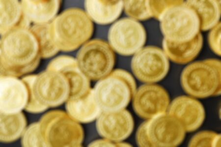 gold coin stack for backgroundの写真素材