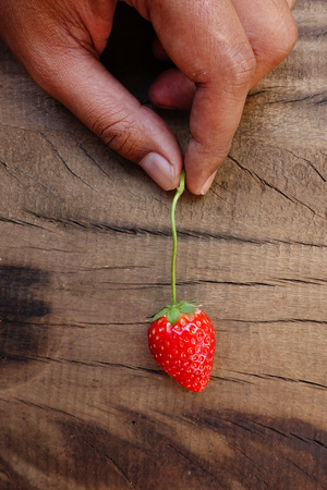 strawberry on table for backgroundの写真素材
