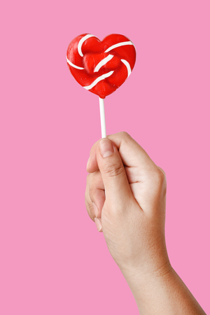 heart lollipop for backgroundの写真素材
